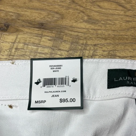 Lauren Ralph Lauren Women's White Modern Curvy Straight Leg Jeans Size 22W- NWT - Picture 3 of 8